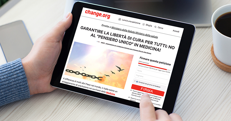 Petizione: Garantire la libertà di cura per tutti